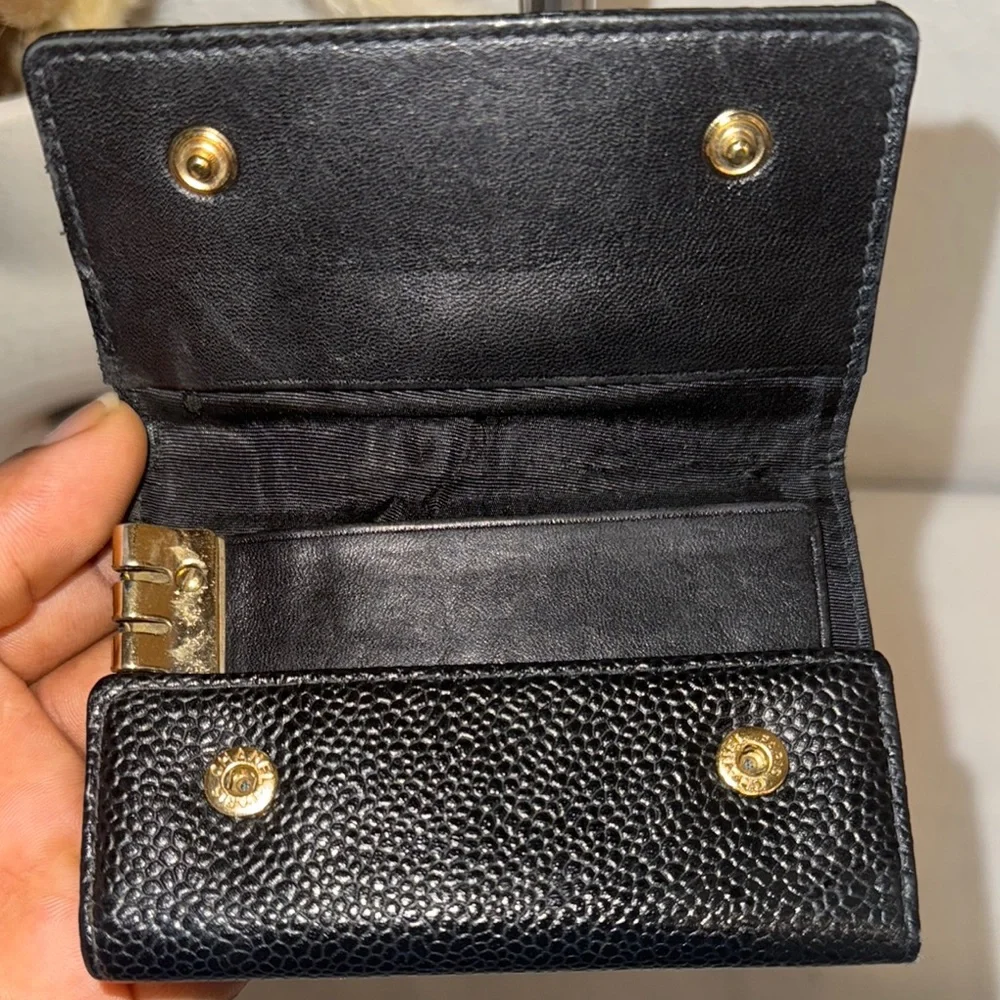 CHANEL Black Caviar Leather Key Card Holder - Picture 9 of 12